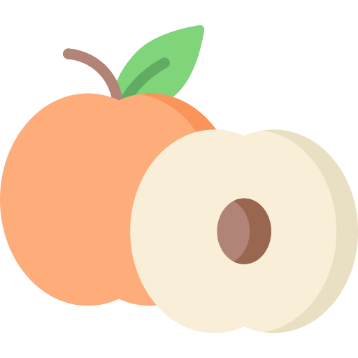 Peach food and restaurant allergen diet icon