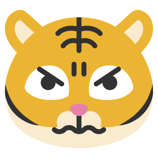 Angry emoji tiger emoticon icon