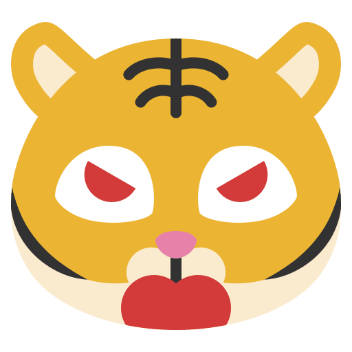 Angry angry tiger smileys icon