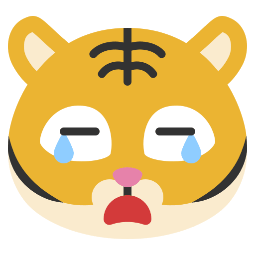 Cry tiger smileys emoticons icon