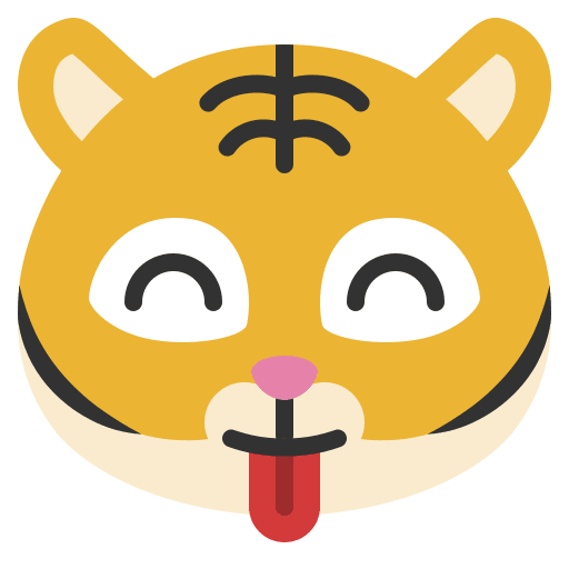 Naughty smileys animal tiger icon