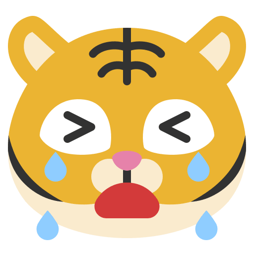 Cry expression animal tiger icon