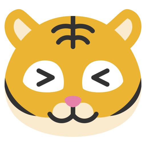 Happy smileys tiger smile icon