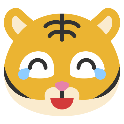 Laughing tiger expression laughing icon