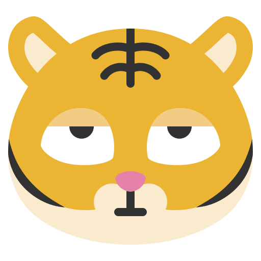 Upset tiger emoticons expression icon