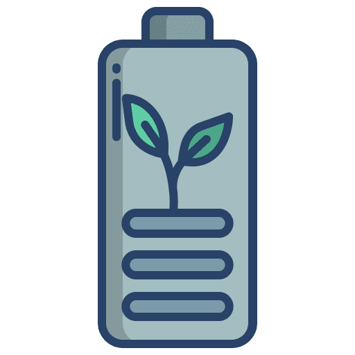 Battery eco energy green rechargeable icon