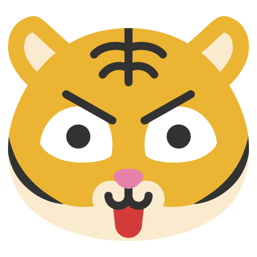 Excited excited animal emoticon icon