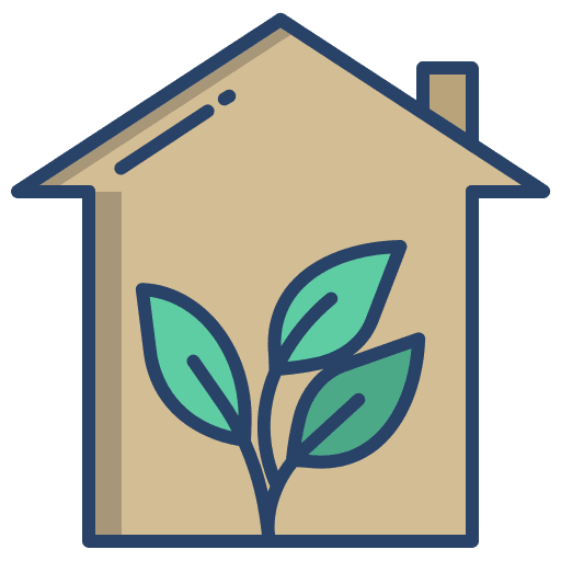 Home real estate eco house leaf icon