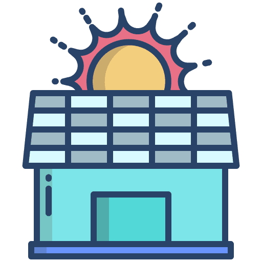 Home solar energy solar panel ecology and environment icon