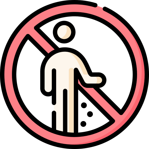 No littering forbidden signaling no littering icon