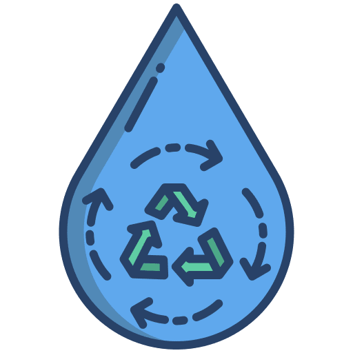Water reuse water clean water ecology and environment icon