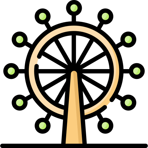 Ferris wheel city attraction amusement park icon