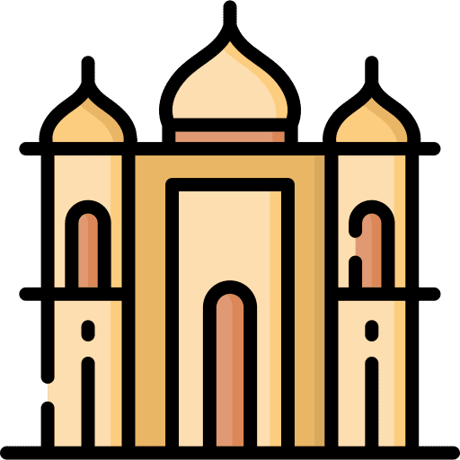 Mosque castle architecture and city mosque icon