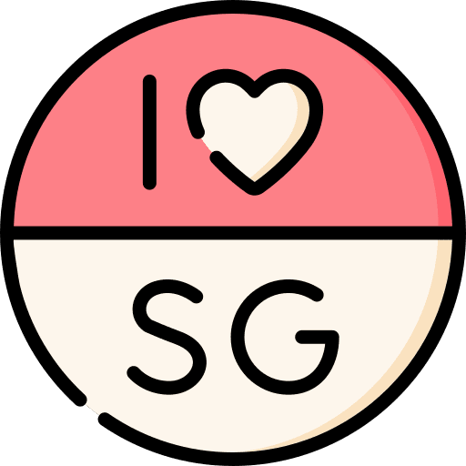 Singapore singapore flag sticker icon