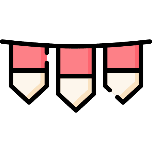 Garland singapore flags country icon