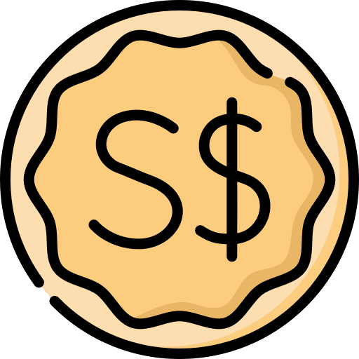 Singapore dollar currency business singapore dollar icon
