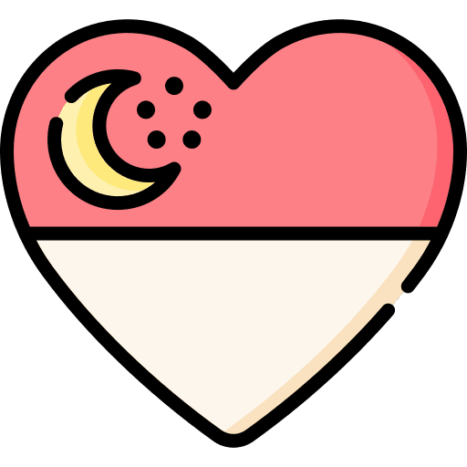 Singapore nation world heart icon