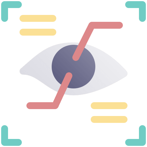 Eye recognition security eye scanner vision icon