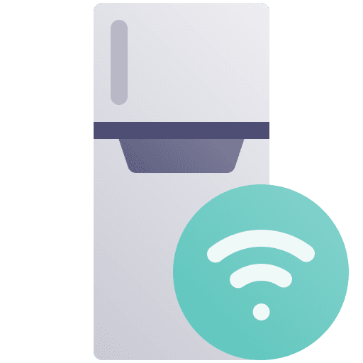 Smart refrigerator domotics electronics smart refrigerator icon