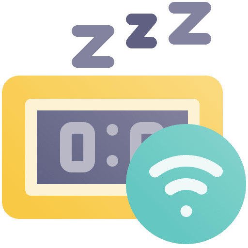 Alarm clock wifi signal smart house smart clock icon