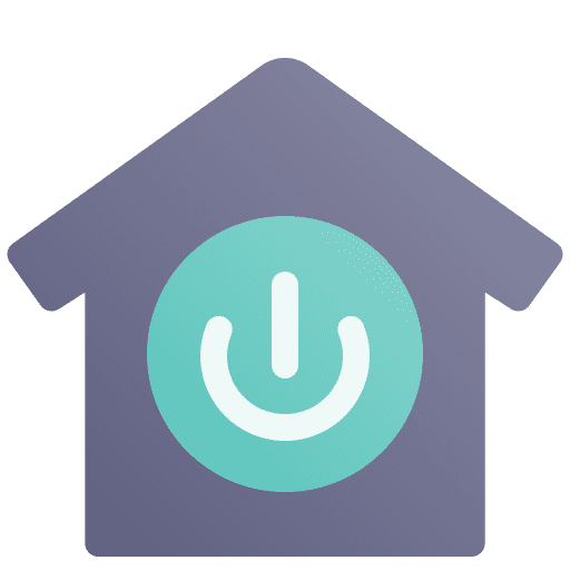 Smart control electronics power button home automation icon