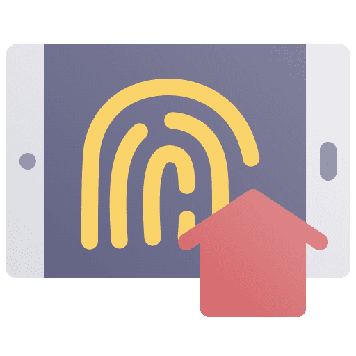 Smarthome finger smarthome fingerprint scanner icon