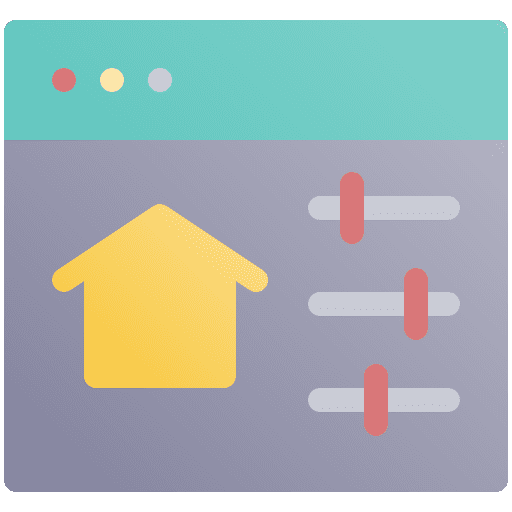 Smarthome web controls smartphone icon