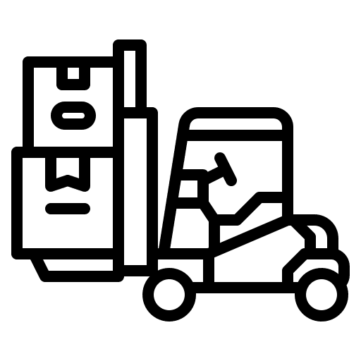 Forklift parcel logistics forklift icon