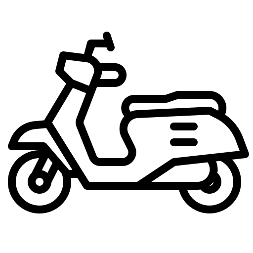 Scooter transport motorcycle scooter icon