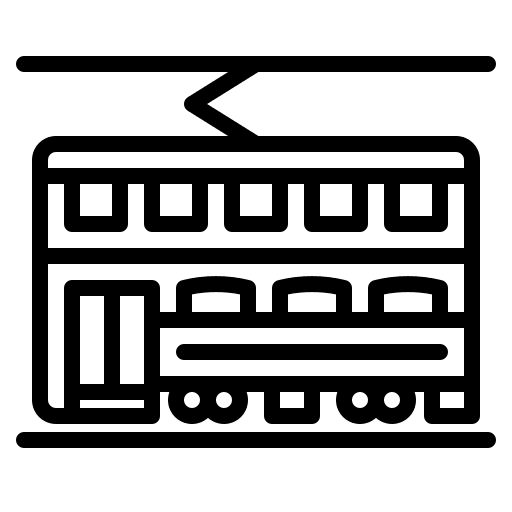 Tram tramcar tram vehicle icon