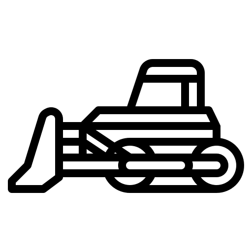 Bulldozer bulldozer construction excavator icon