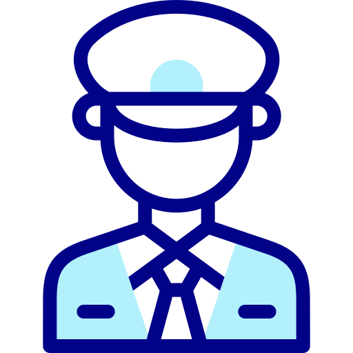 Pilot uniform occupation professions and jobs icon