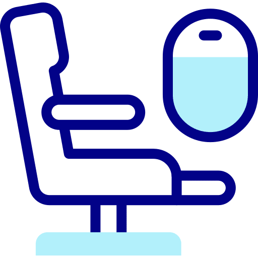 Seat window flight seat icon