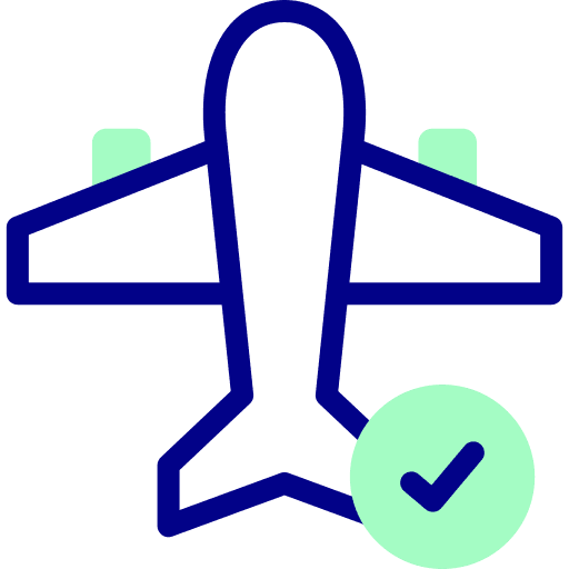 Airplane transportation flight aircraft icon