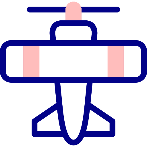Light aircraft travel light aircraft transportation icon