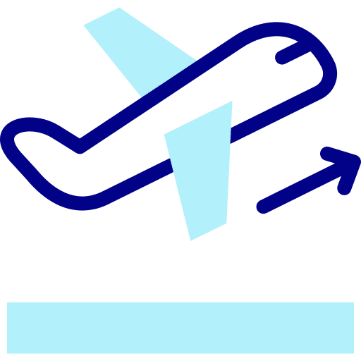 Take off airplane transportation transport icon