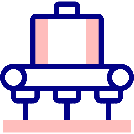 Conveyor band travel conveyor band airport icon