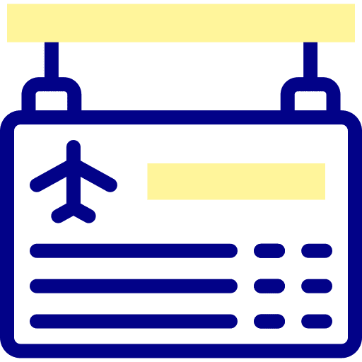 Departure flight information board icon
