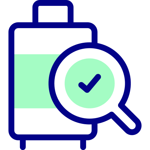 Luggage luggage check security icon