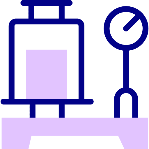 Luggage scale weight travel icon