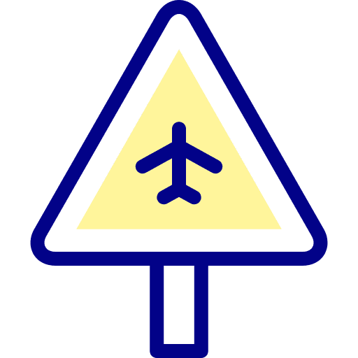 Airport transportation sign airport icon