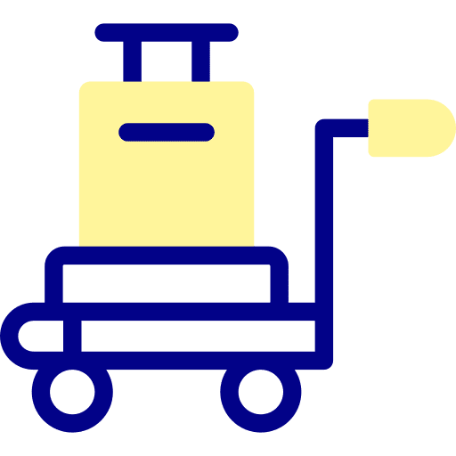 Trolley luggage travel airport icon
