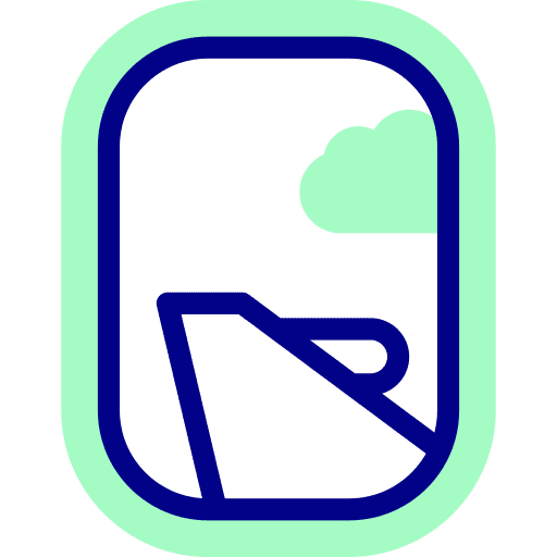 Window airplane transportation travel icon