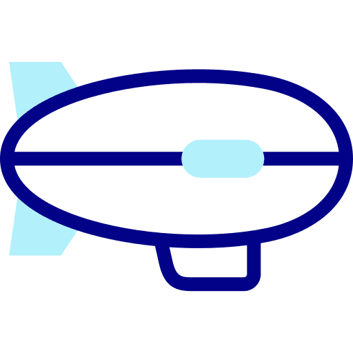 Zeppelin aircraft dirigible transport icon