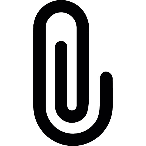 Attachment sign paper clip attachments attached icon