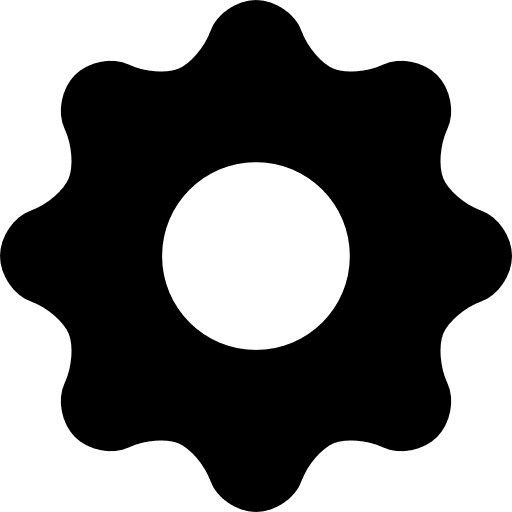 Black settings button cogwheel configuration options icon