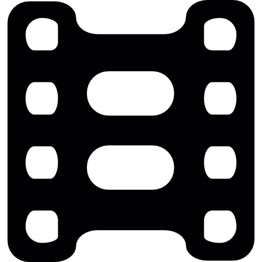 Movie roll tape microfilm scene cinema icon