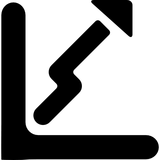 Profit line chart graph wealth benefits icon