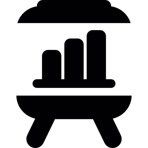 Blackboard with a chart economy graphics business icon