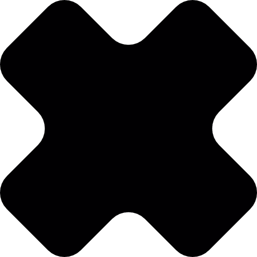 Rounded cross erase negative delete icon